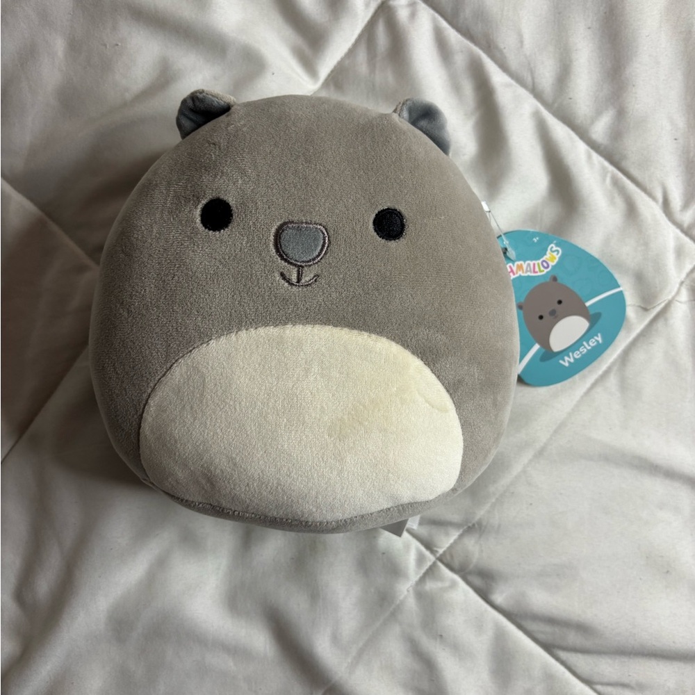 Wesley Gray and Cream Squishmallows NEW WITH TAGS